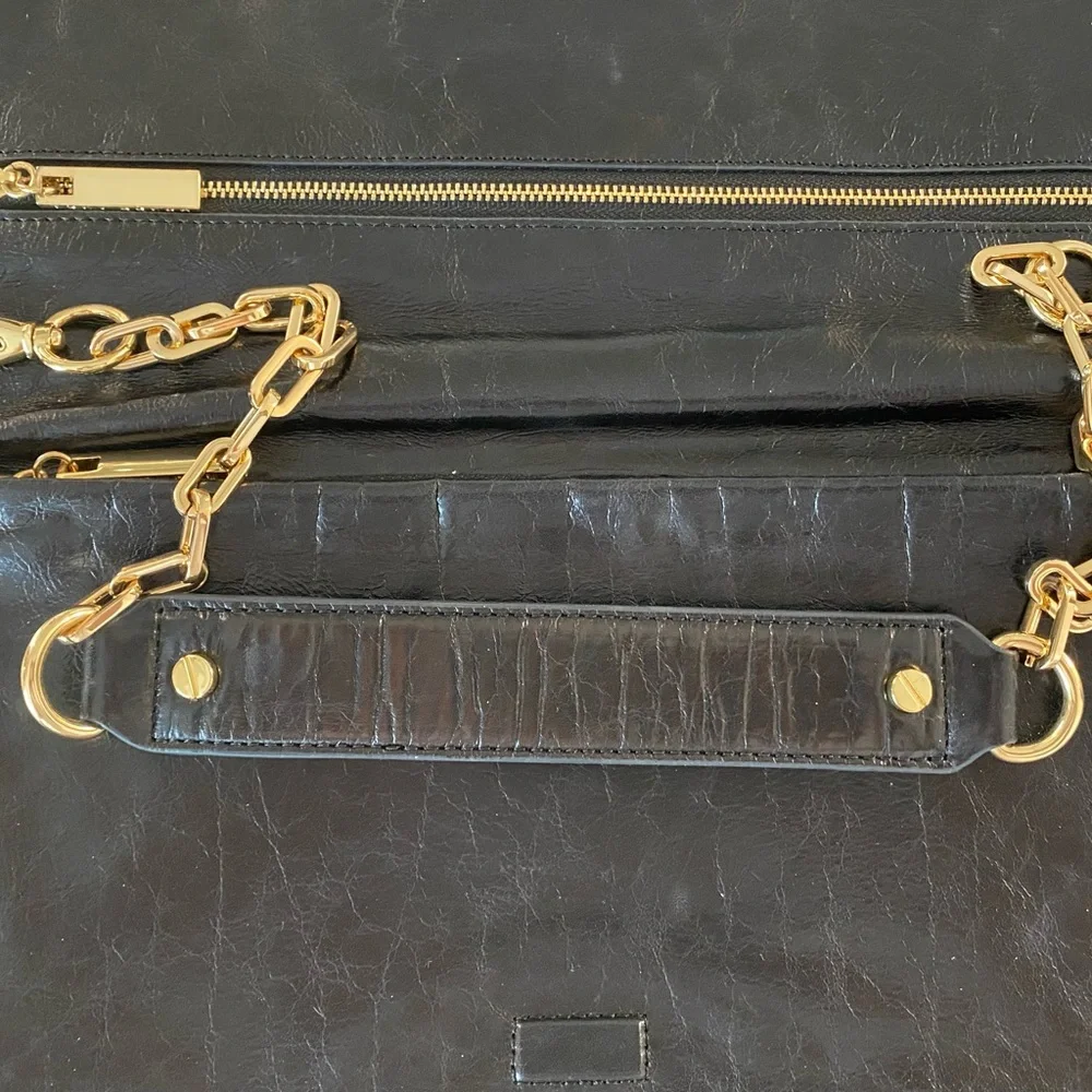 Tory Burch Clayton Classic REVA Clutch Black with dust bag - Picture 7 of 11
